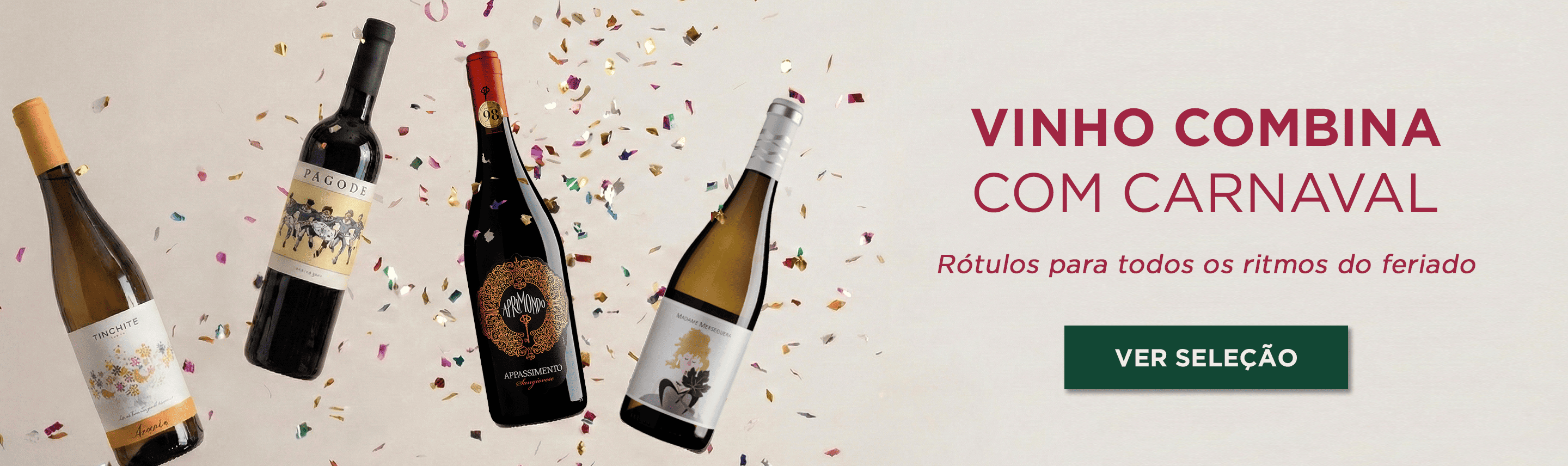 Banner vinhos para o carnaval Casa Rio Verde